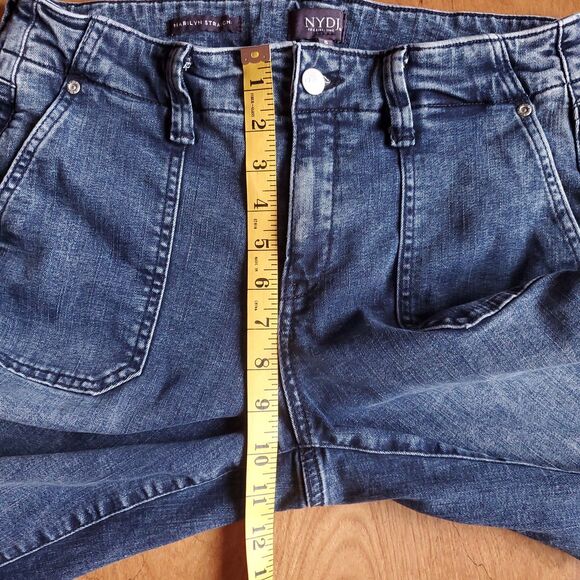 NYDJ Marilyn Straight Leg Blue Jeans Size 8 Sailor Pockets Lift Tuck Technology - Picture 10 of 12